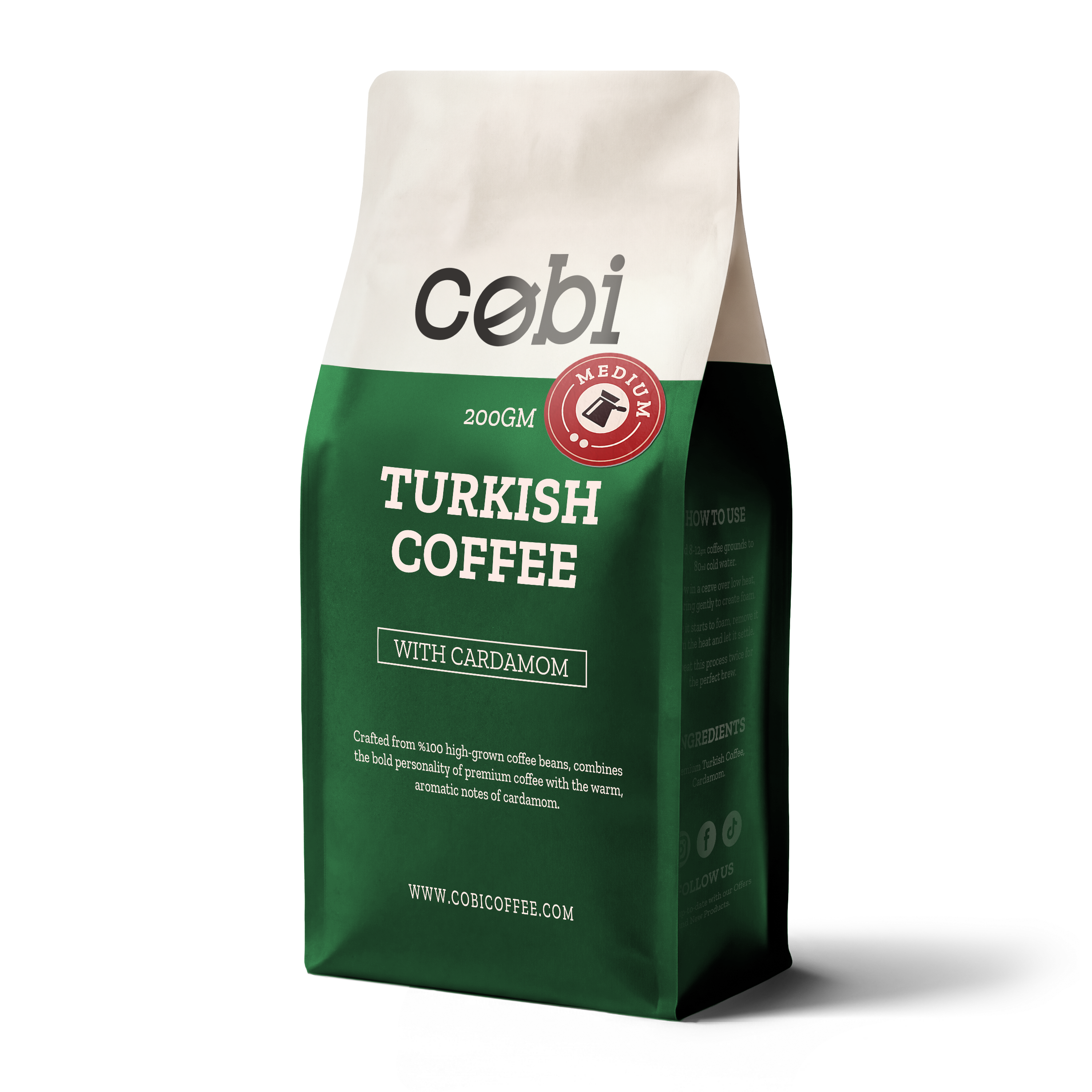 Turkish Coffee - With Cardamom - Medium